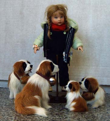 Riley mit Bernhardinern